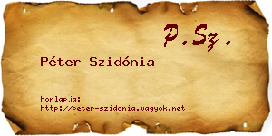 Péter Szidónia névjegykártya