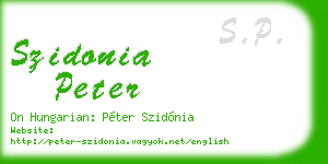 szidonia peter business card