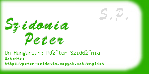 szidonia peter business card